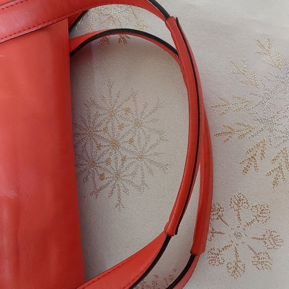 Coach Campbell orange leather Eva flap satchel(missing shoulder strap) - Picture 8 of 8